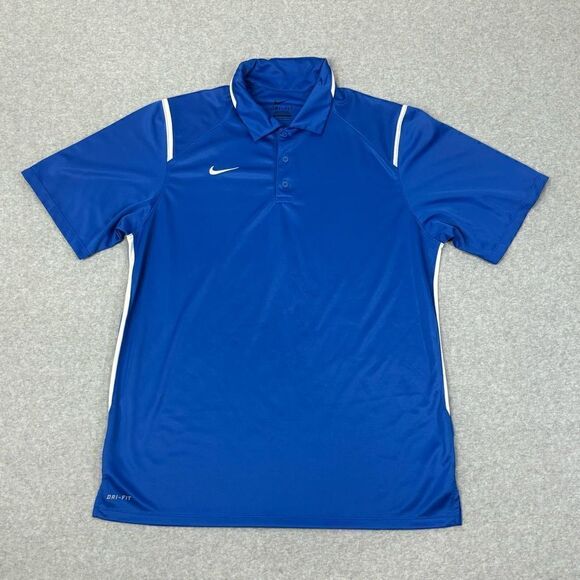 Nike Golf Perfomance Polo Shirt Men's Size Large Blue Short Sleeve Summer Top - Picture 1 of 6